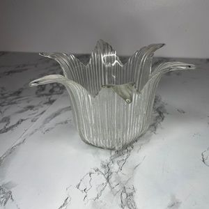 Vintage glass candle holder